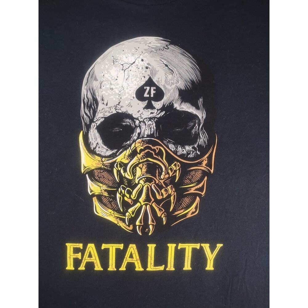 Zero Foxtrot Scorpion Fatality T-Shirt Mens Size XL Mortal Combat Skull Graphic - Picture 3 of 9